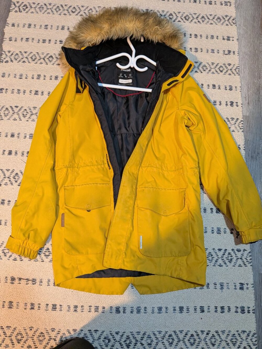 ReimaTec Girls Winter Parka Jacket Yellow Size 164 / 14-16 Yrs (-25°C / -13°F)